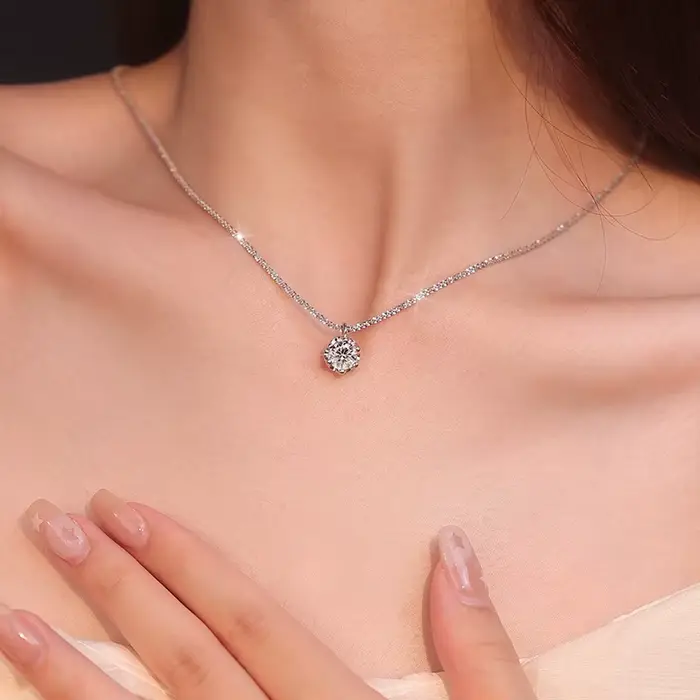 Andara luxe 925 en argent Sterling AAAAA Zircon pendentif collier mode italien
