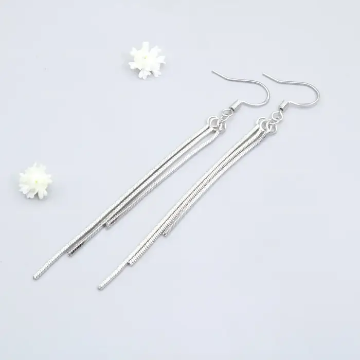 Buyee-Boucle d'oreille pendante en argent regardé 925 pour femme