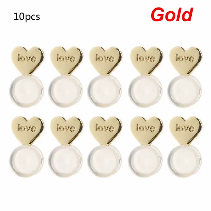 Boucle d'oreille magique, cœur, amour, levage, dos réglable, hypoallergénique, soutien des lobes, 10