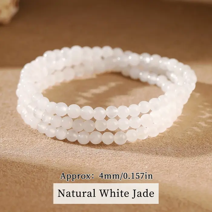 JD – Bracelet multicouche en pierre naturelle aigue-marine et Jade pour femmes, élastique à cercle u