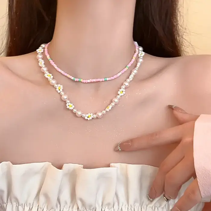 Ensemble de colliers de perles de style bohème pour femmes