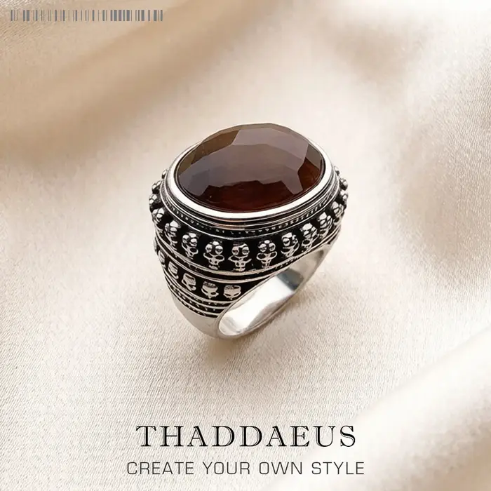 Bague œil de tigre et crâne en argent Sterling 925, cadeau Vintage pour femmes et hommes, bijoux fin