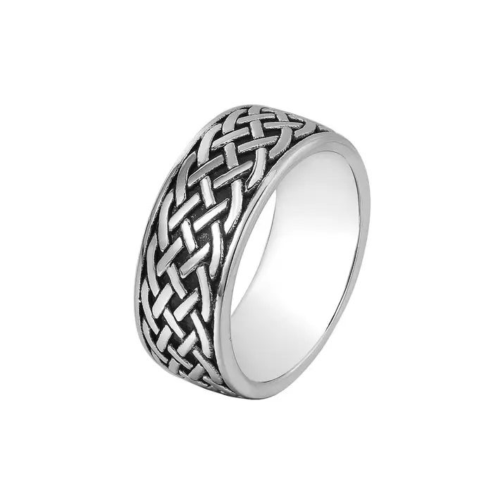 Bague à nœud en spirale celtique vintage nordique pour hommes et femmes