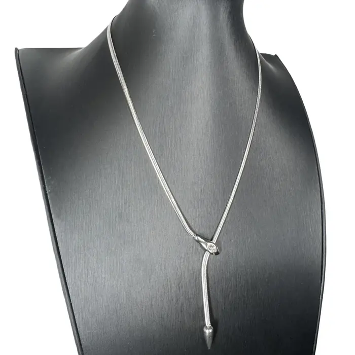 Collier Punk en forme de serpent en acier inoxydable