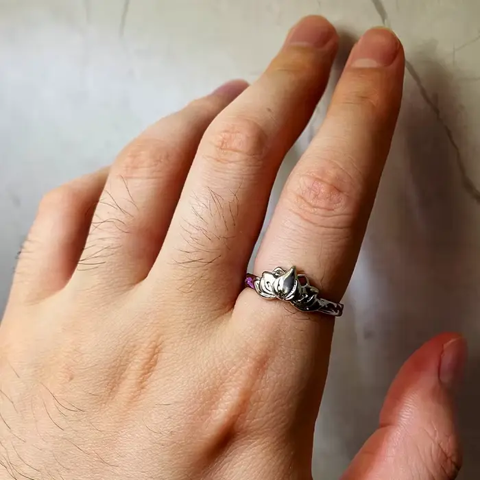 Bague rétro chinoise Everisonne Annie Flower pour femme