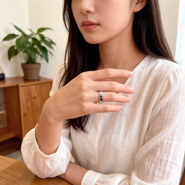 Bague étoile de mer en argent Sterling 925
