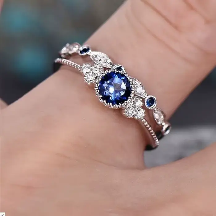 Bagues en argent Sterling 925 avec cristaux de Zircon émeraude pour femmes occasions spéciales mariage fiançailles