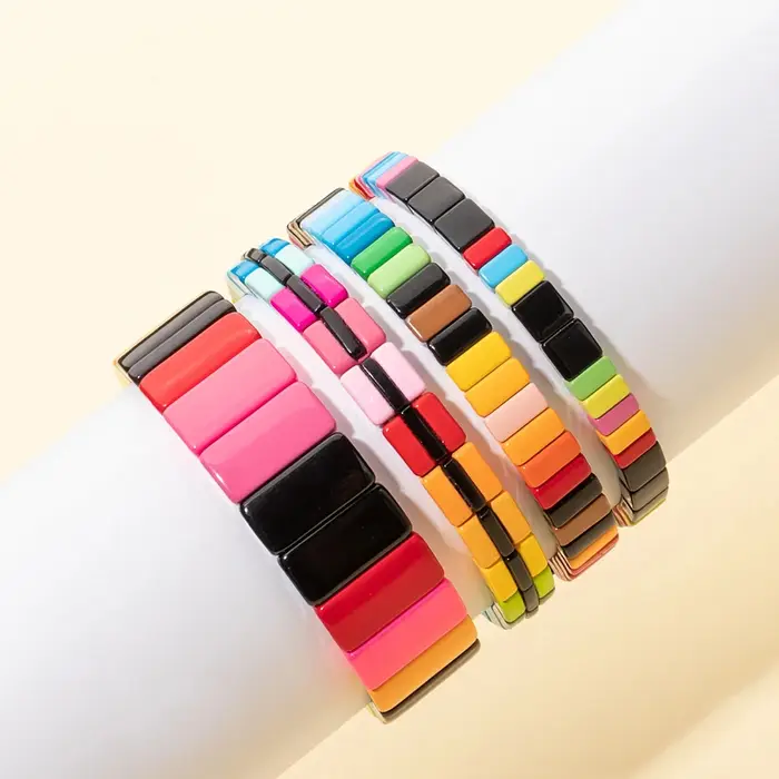 Bracelet en émail ChimRainbow pour femme