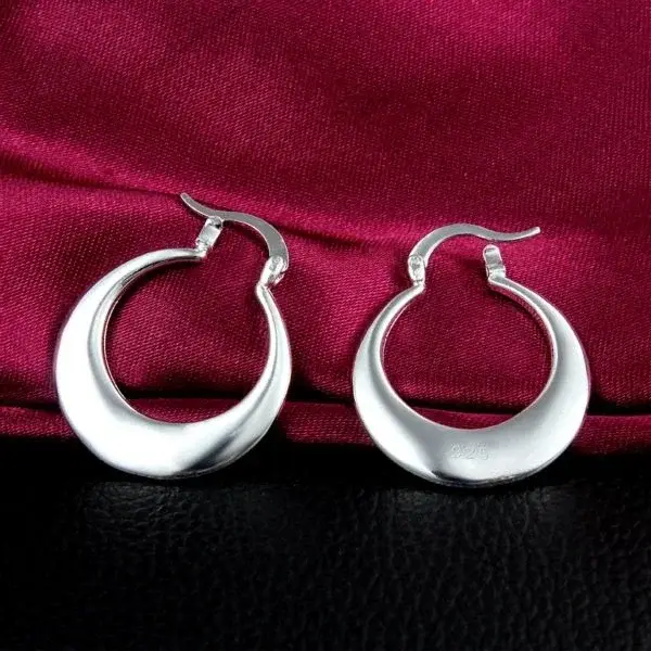 Boucles d'oreilles rondes en argent Sterling 925 plaquées or 18 carats pour femmes occasions spéciales élégantes et certifiées