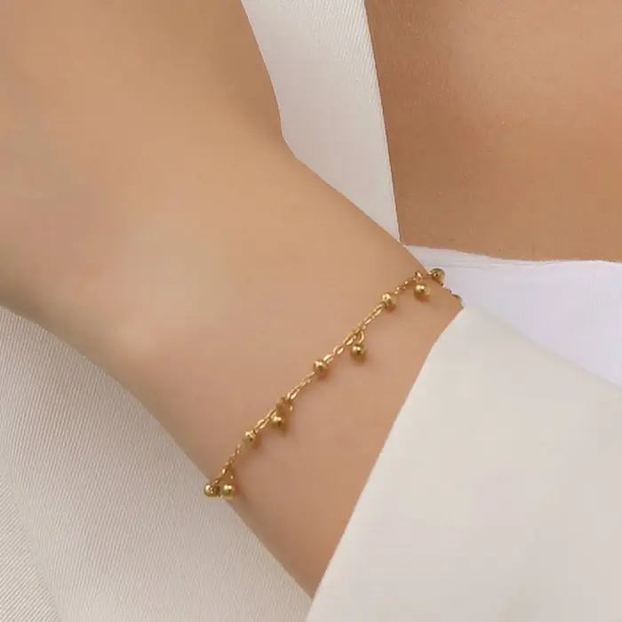 Collier minimaliste en or avec pendentif en forme de haricot pour femmes et filles