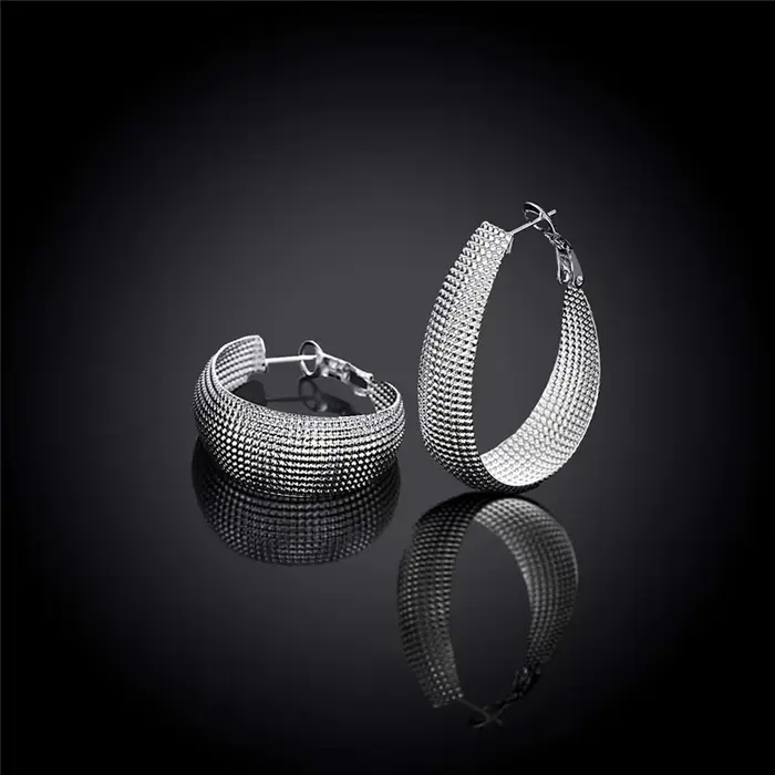 DOTEFFIL nouveau 925 boucles d'oreilles en argent Sterling femmes boucles d'oreilles pour cadeau de mariage Fine Europe bijoux cadeau de noël fête de fiançailles