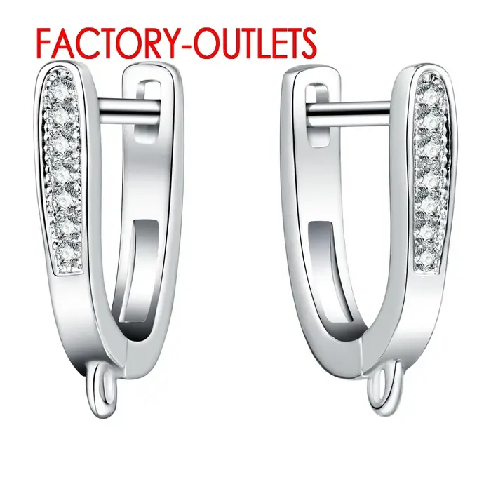 Boucles d'oreilles en argent regardé 925 pour femmes, micro incrustation, diamant simulé, bijoux fan