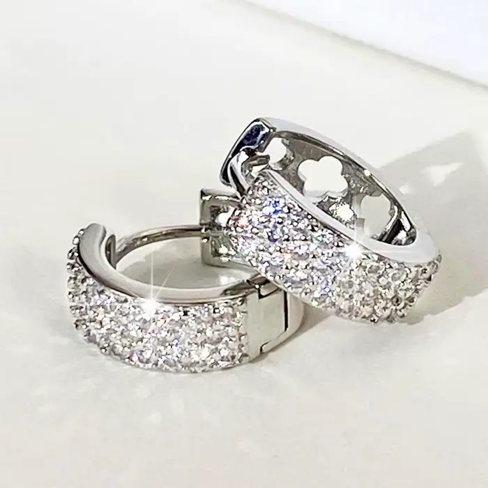 Huitan – boucles d'oreilles créoles délicates pour femmes, accessoires d'oreille simples et élégants