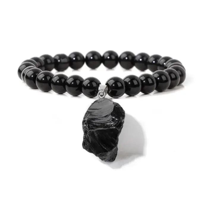 Bracelet de perles de Citrines naturelles rugueuses irrégulières, quartz brut, pierre, bracelets por