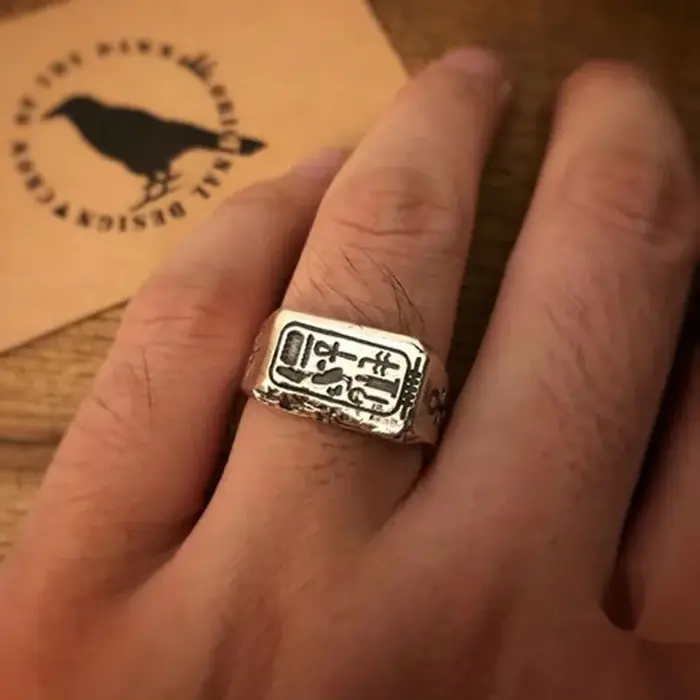 Bague Totem Égyptienne Vintage Œil d'Horus