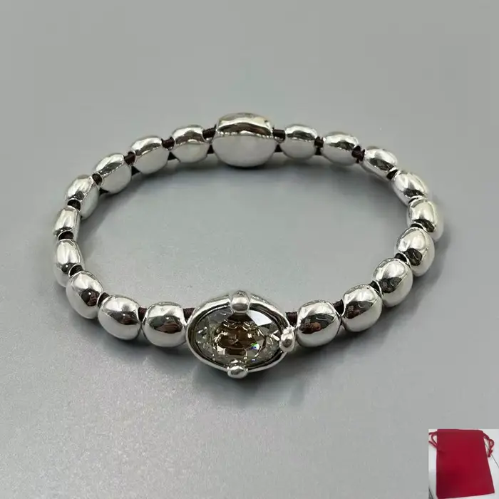 Bracelet Perles Zircon Colorées Scintillantes Tendance Été Unisexe Occasions Spéciales Partie Festival Blanc Rouge Noir Vert