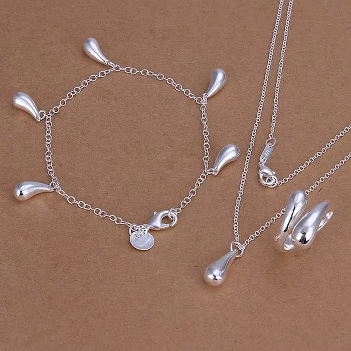 Bijoux de mariage en argent Sterling 925 de haute qualité pour femmes, pendentifs, colliers, bracele