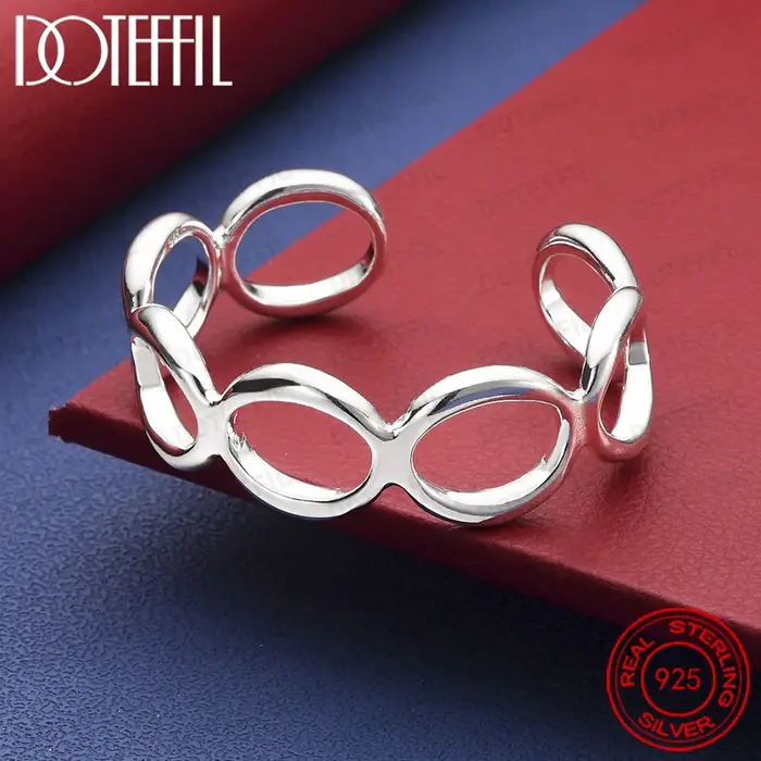 Bracelet rond rond en argent Sterling 925 pour femmes et hommes, bijoux de fête, de fiançailles, de 