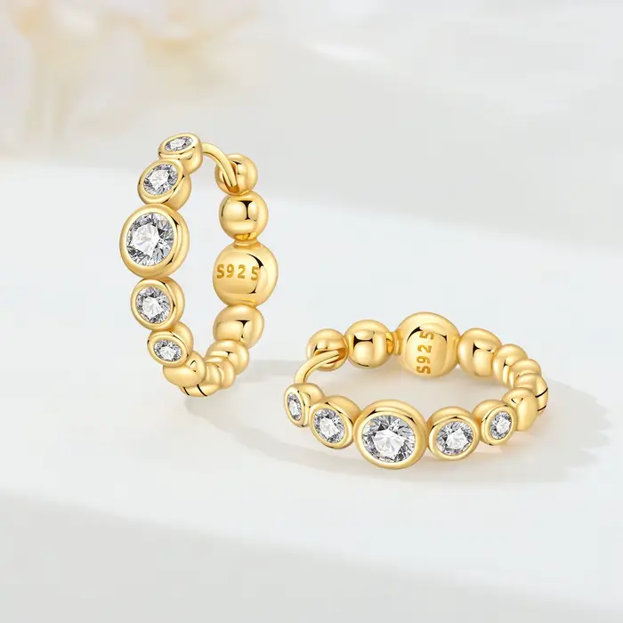 MISEFF – boucles d'oreilles en argent Sterling S925
