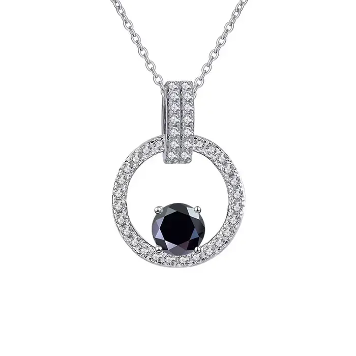 PomerceJelly-Collier Moissanite 1 Carat D pour Femme, Argent Sterling 925, Clavicule, JOWedding Work