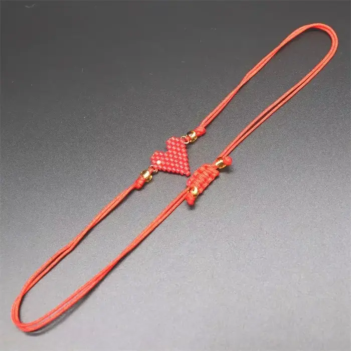 Bracelet en verre rouge cœur forme squelette femme ethnique bijou cadeau pour filles occasions spéciales