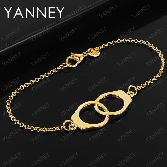 Bracelet à breloques en argent regardé 925 pour femme, menottes en or 18 carats, 8 amarans, accessoi