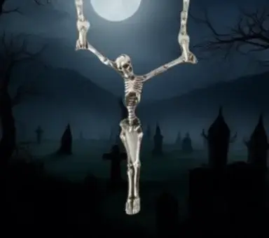 Pendentif Tête de Mort et Croix, Bijoux Gothiques d'Halloween