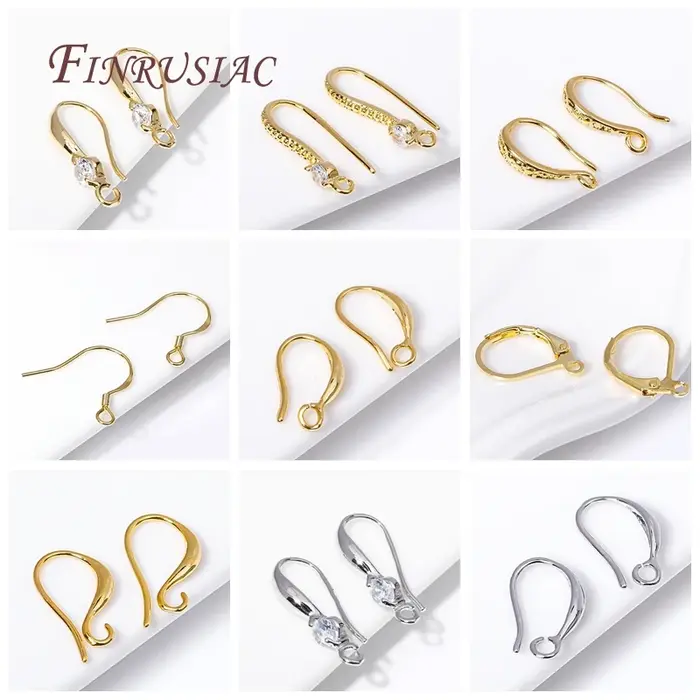 Fil d'oreille plaqué or 18 carats avec boucle extérieure