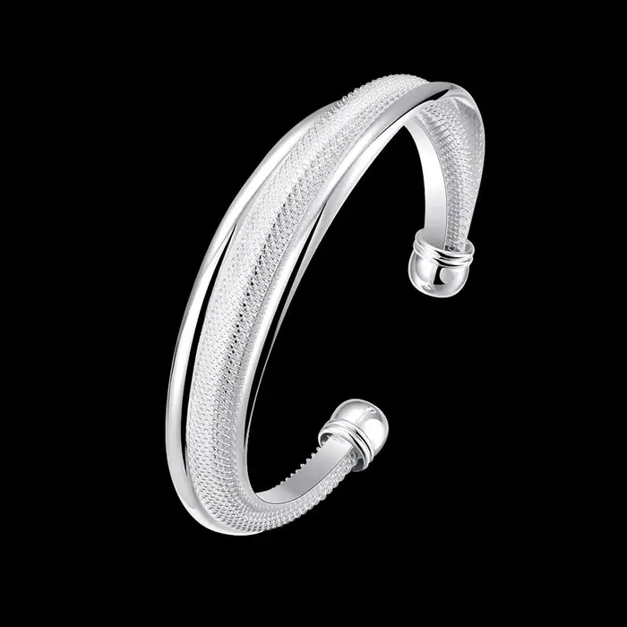 Bracelet à trois anneaux torsadés lisses en argent Sterling 925 pour femmes, bijoux à la mode, accessoires de fête exquis, cadeau