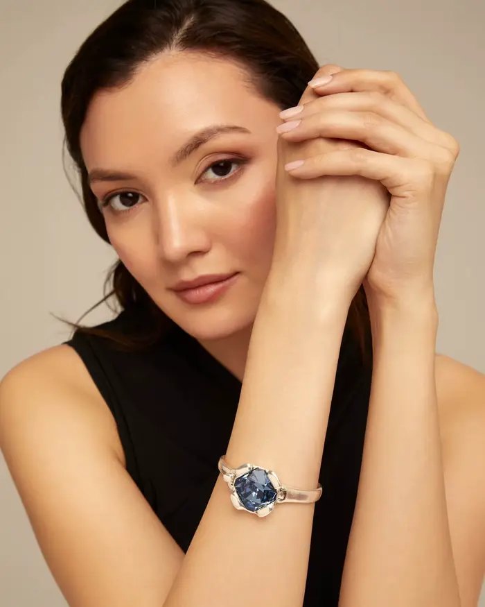 Bracelet en cristal bleu brillant scintillant