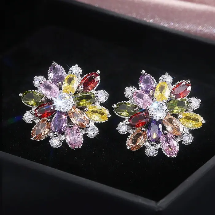 Huitan – boucles d'oreilles en pierre de Zircon pour femmes