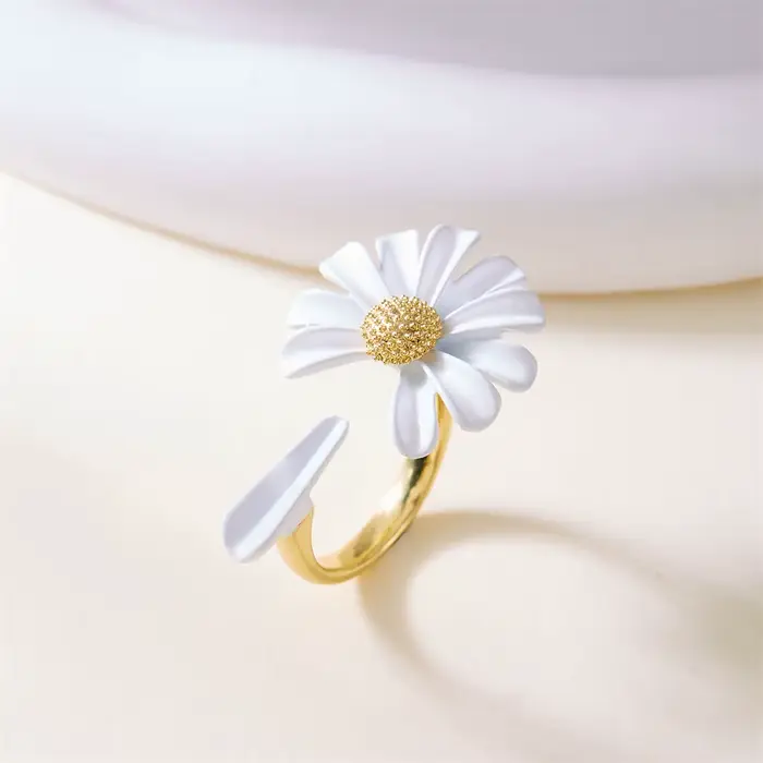 Bagues Vintage en forme de marguerite pour femmes