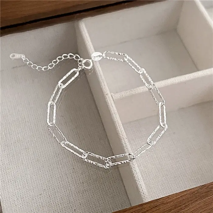 Bracelets en corde torsadée en argent Sterling 925, 4MM, pour femmes et hommes, mode minimaliste, ch