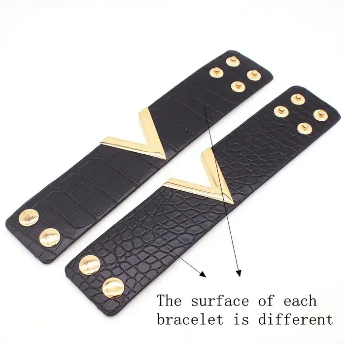 Bracelet en cuir craquelé européen pour femmes