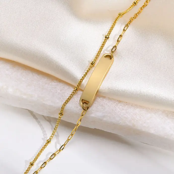 Bracelets personnalisés en acier inoxydable pour femmes et filles