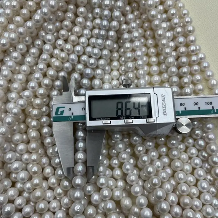 Collier de perles d'eau douce naturelles AAAAA de 8-9 mm