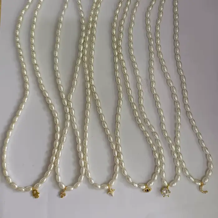 BOAKO collier de perles argent 925 bijoux originaux étoile lune paume mauvais œil serpent Zircon pendentif colliers pour femmes cadeau élégant