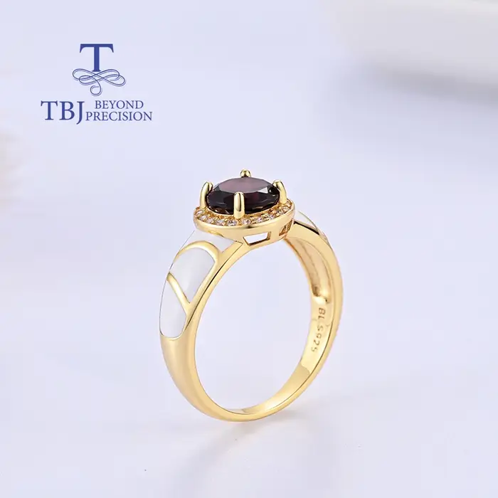 Bague grenat naturel pour femmes