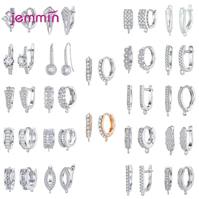 Boucles d'oreilles créoles en argent sterling 925 serties de cristaux brillants pour femmes, bijoux modernes et romantiques pour toutes les occasions spéciales