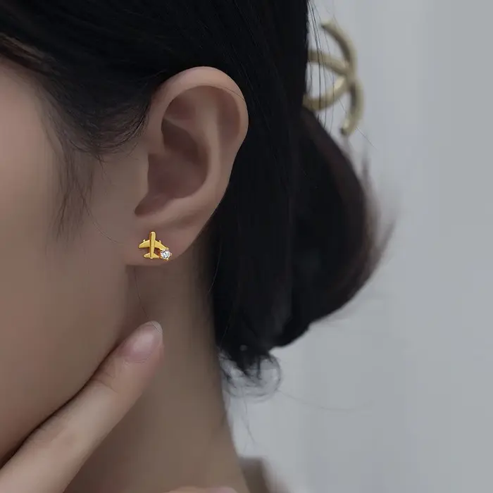 Trustdavis – boucles d'oreilles simples en argent 925 véritable