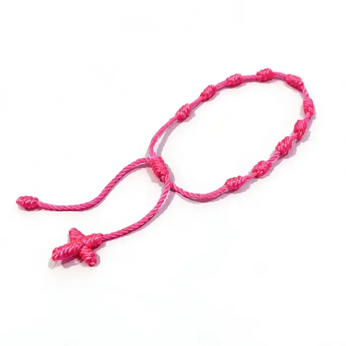 Bracelet multicolore à 10 nœuds, ensemble de 1 pièce, tendance, réglable, à porter au quotidien pour