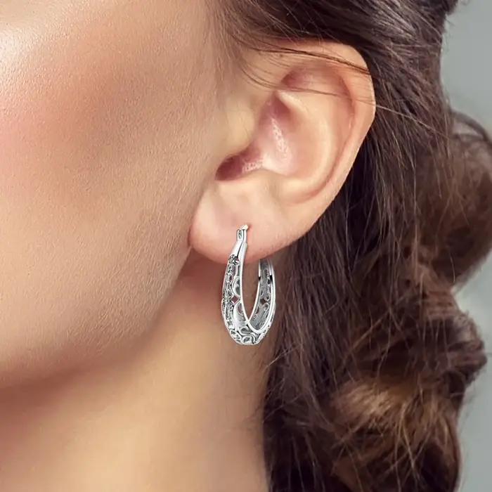 Boucles d'oreilles en argent Sterling 925