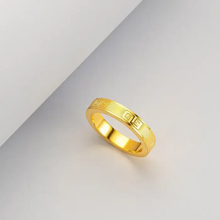 100% Original 18K or bijoux anneaux pour femmes bagues de mariage bohême fiançailles irrégulière Anillos Mujer 18 K or avec boîte