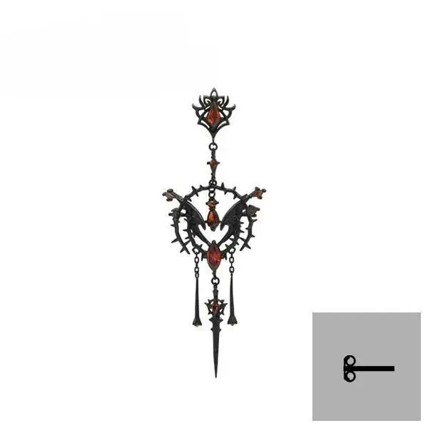 Boucles d'oreilles gothiques noires Vintage pour femmes, accessoires de bijoux personnalisés créatif