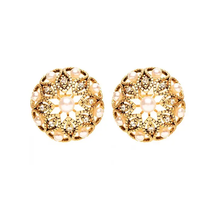 LEWIS SEGAL-Boucles d'oreilles en argent 925 pour filles, clou de fleur, cuivre vintage, plaqué or 1