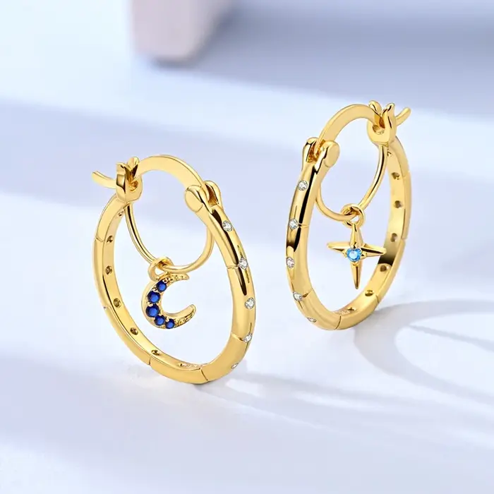 Boucles d'oreilles en argent sterling 925