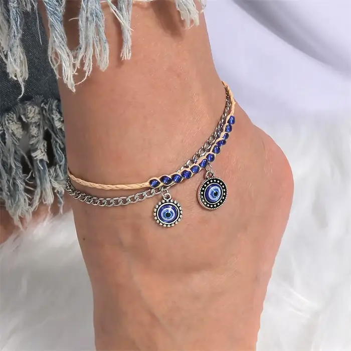 Bracelets de cheville bohème colorés en perles faites à la main pour femmes, Bracelet de plage d'été