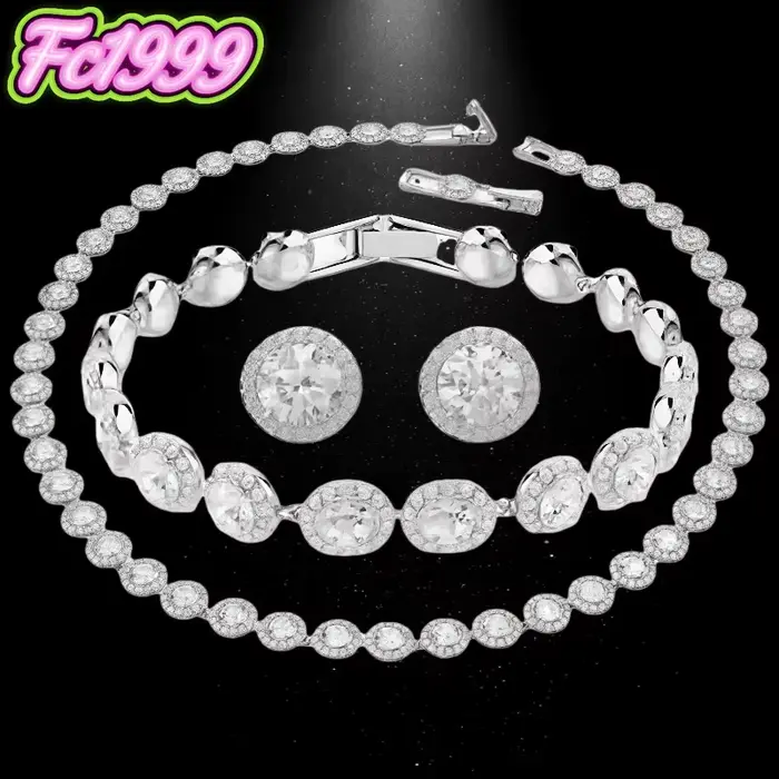 Nouvelle collection 2026 : Ensemble de bijoux S925 tendance (collier, pendentif, bracelet) – Modèle basique pour fêtes et cadeaux de Noël