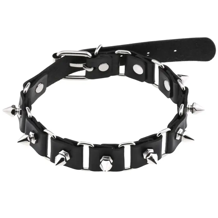 DIEZI Vintage doux Cool Hip Hop Rivet collier ras du cou Harajuku gothique Club noir PU cuir