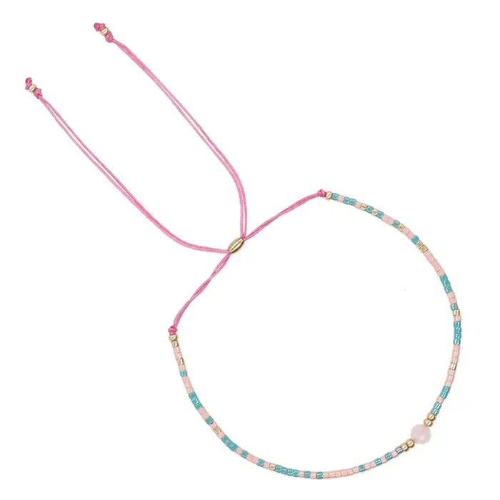 Bracelet de perles cadeau perles de rocaille Bracelets simples pour femmes bijoux réglables Bracelet